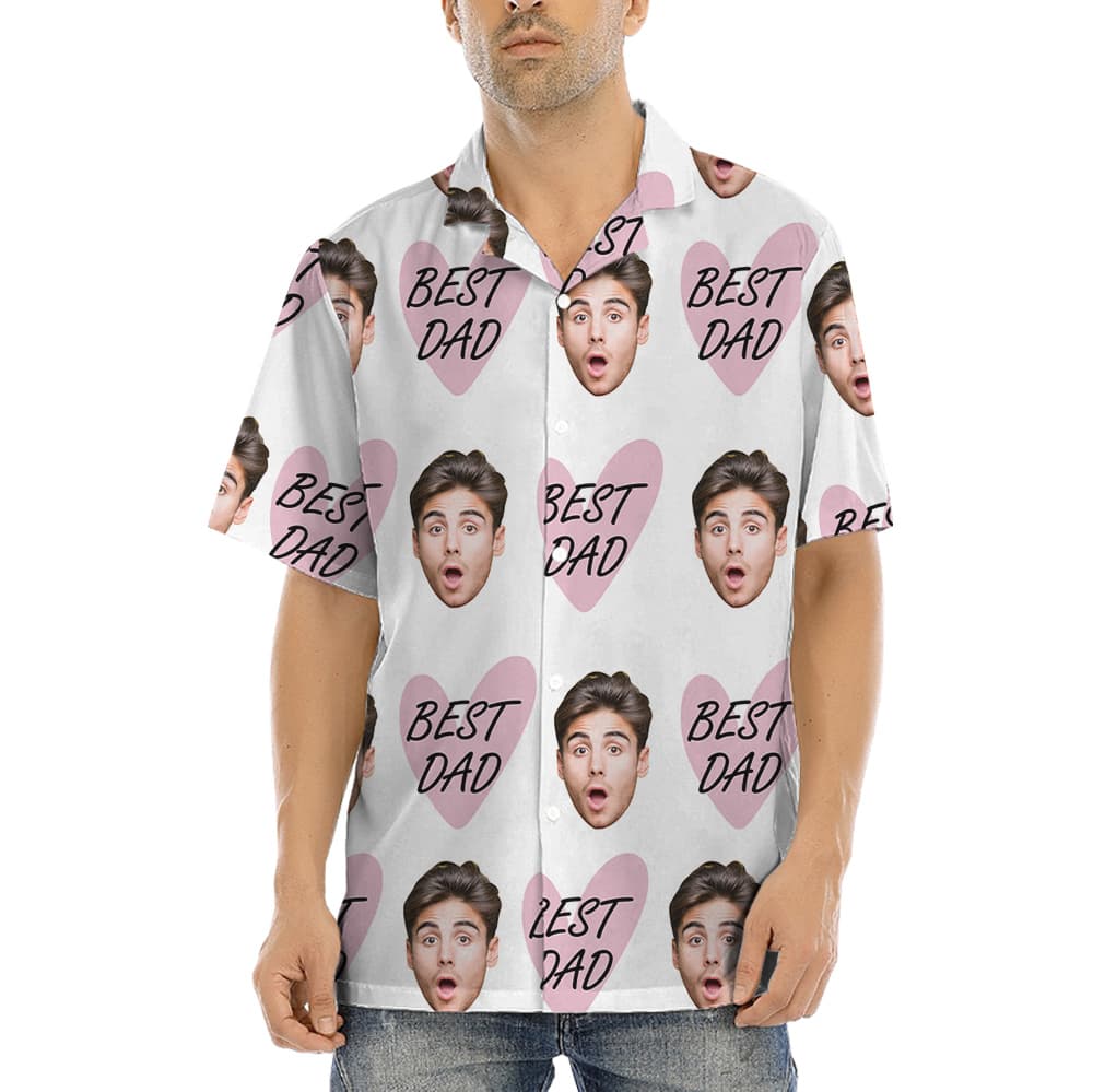 Custom Face Best Dad Aloha Shirt (2)
