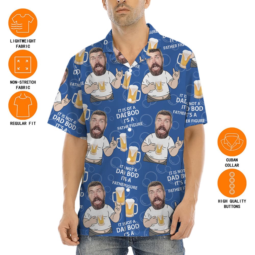Custom Face Dad And Beer Hawaiian Shirt