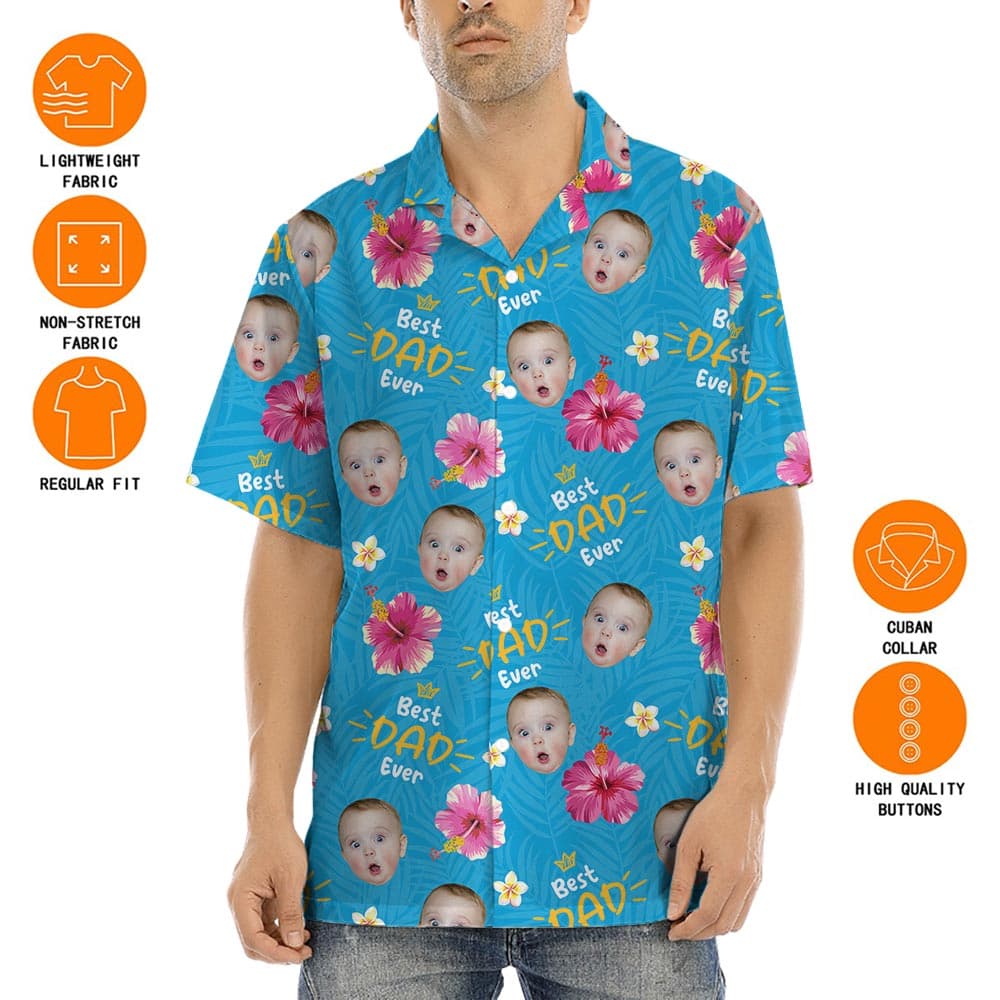 Custom Father's Day Shirt With Kids Faces