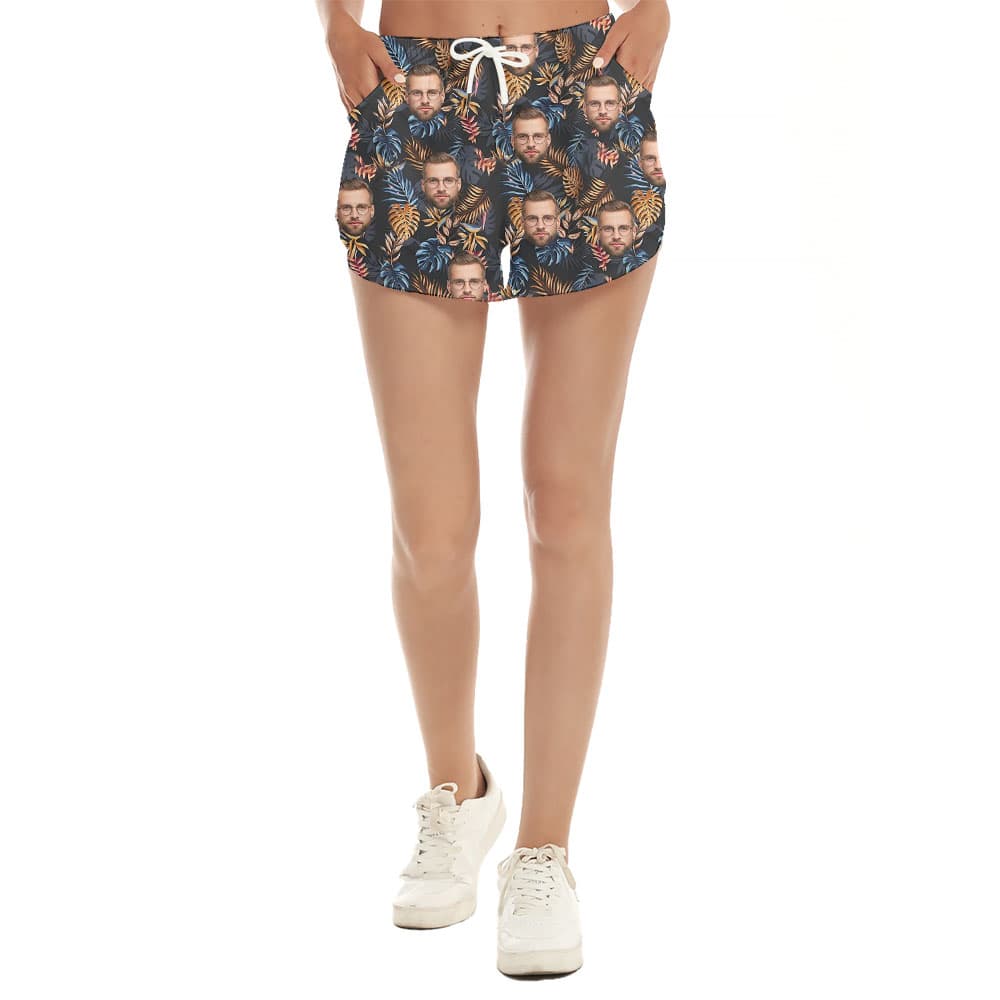 Custom Tropical Women's Shorts With 1-4 Faces Printed1
