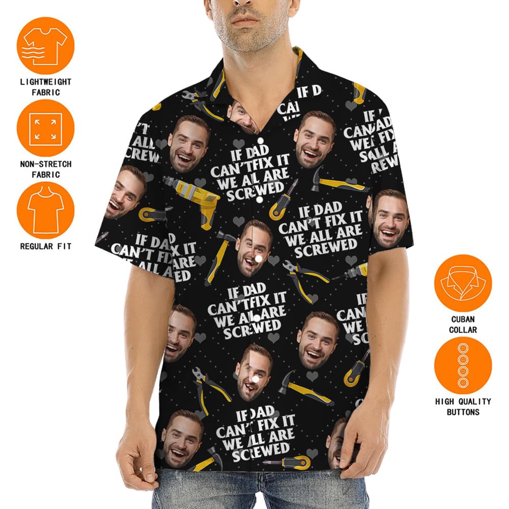 Father's Day Gift Ideas Custom Face Hawaiian Shirt