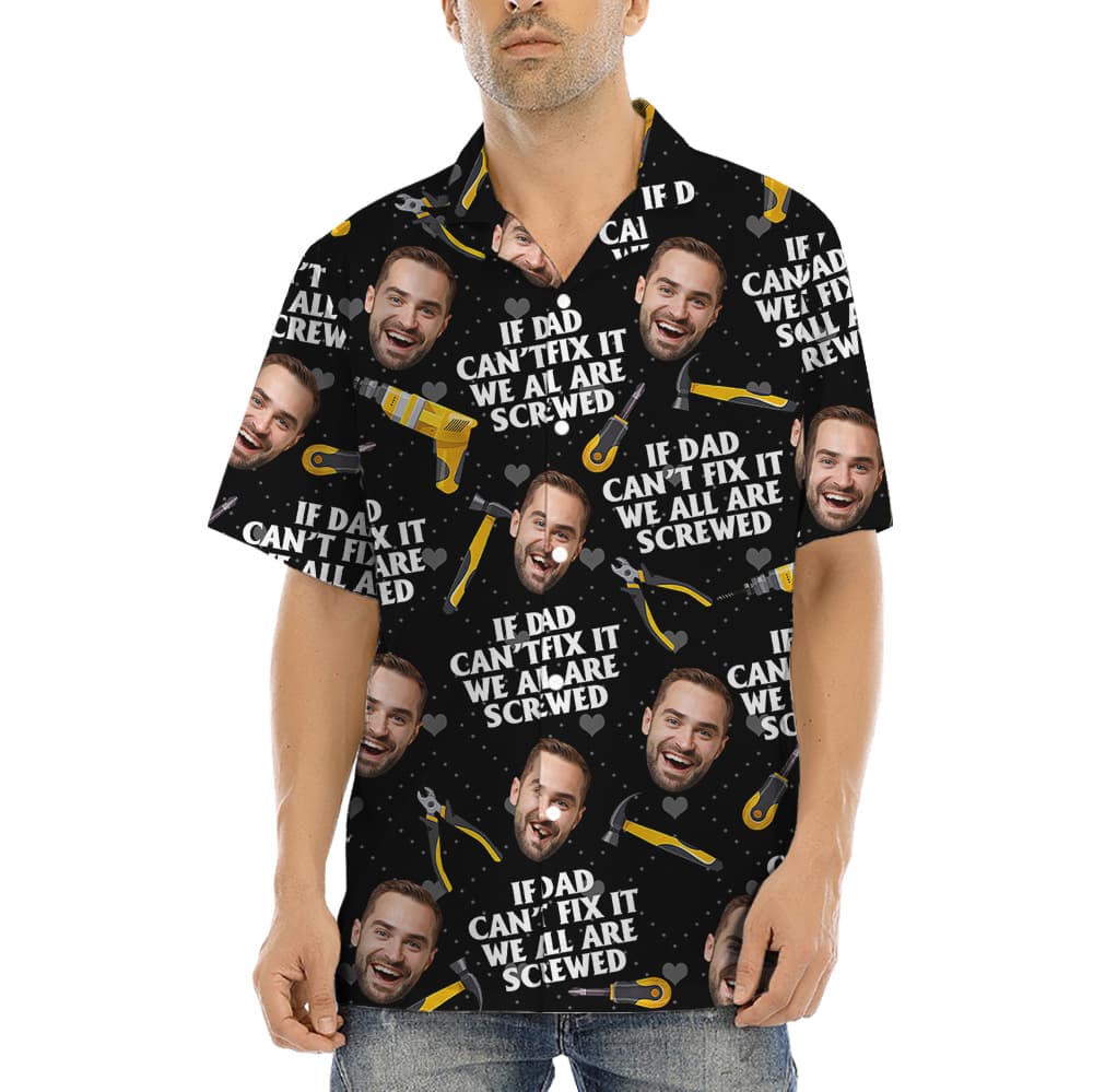 Father’s Day Gift Ideas Custom Face Hawaiian Shirt (2)
