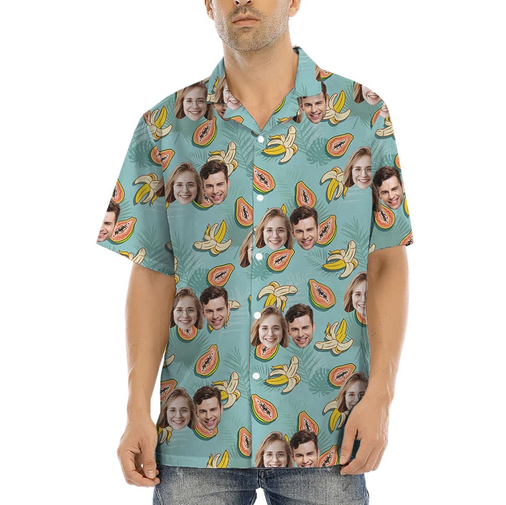Funny Custom Fruit Hawaiian Shirt With 1-5 Faces