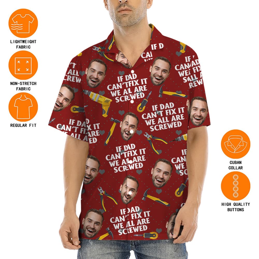Funny Father's Day Gift Hawaiian Shirt With Custom Face