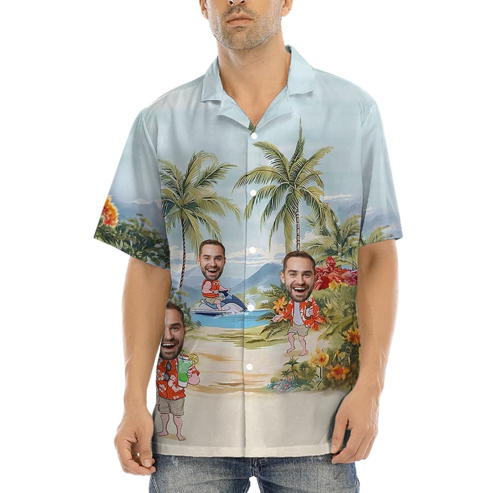 Funny Personalized Hawaiian Button Up Shirts For Men1