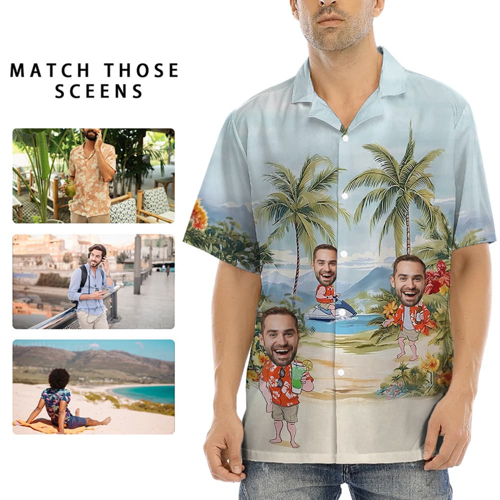 Funny Personalized Hawaiian Button Up Shirts For Men8
