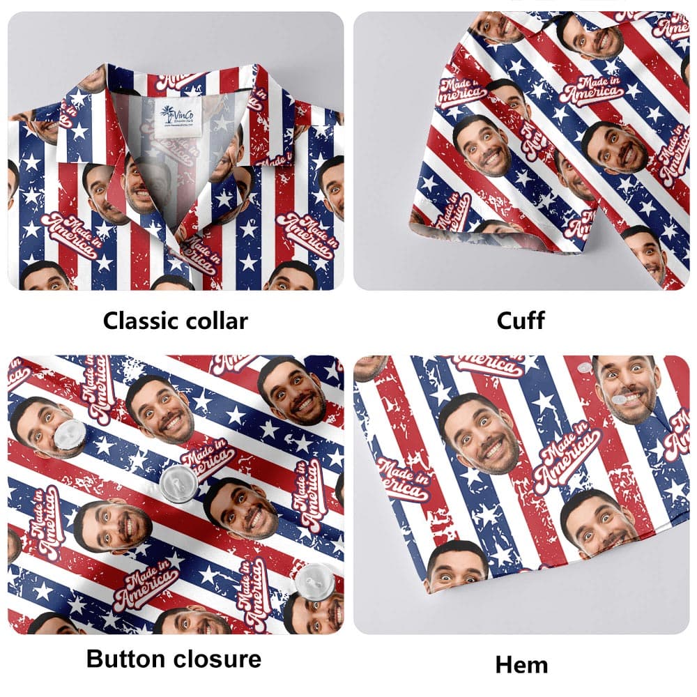 details of hawaiian shirt