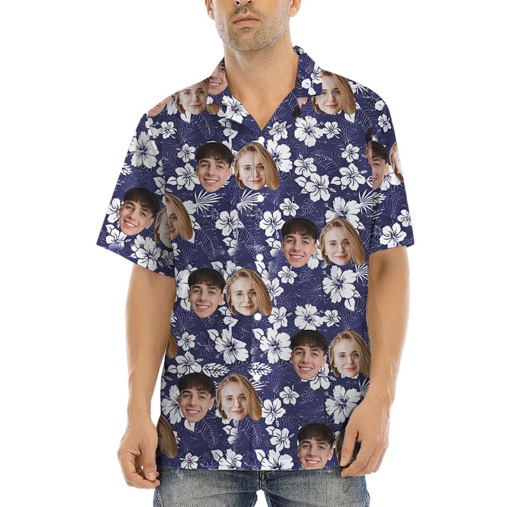 Hawaiian Shirts With Custom 1-4 Faces1