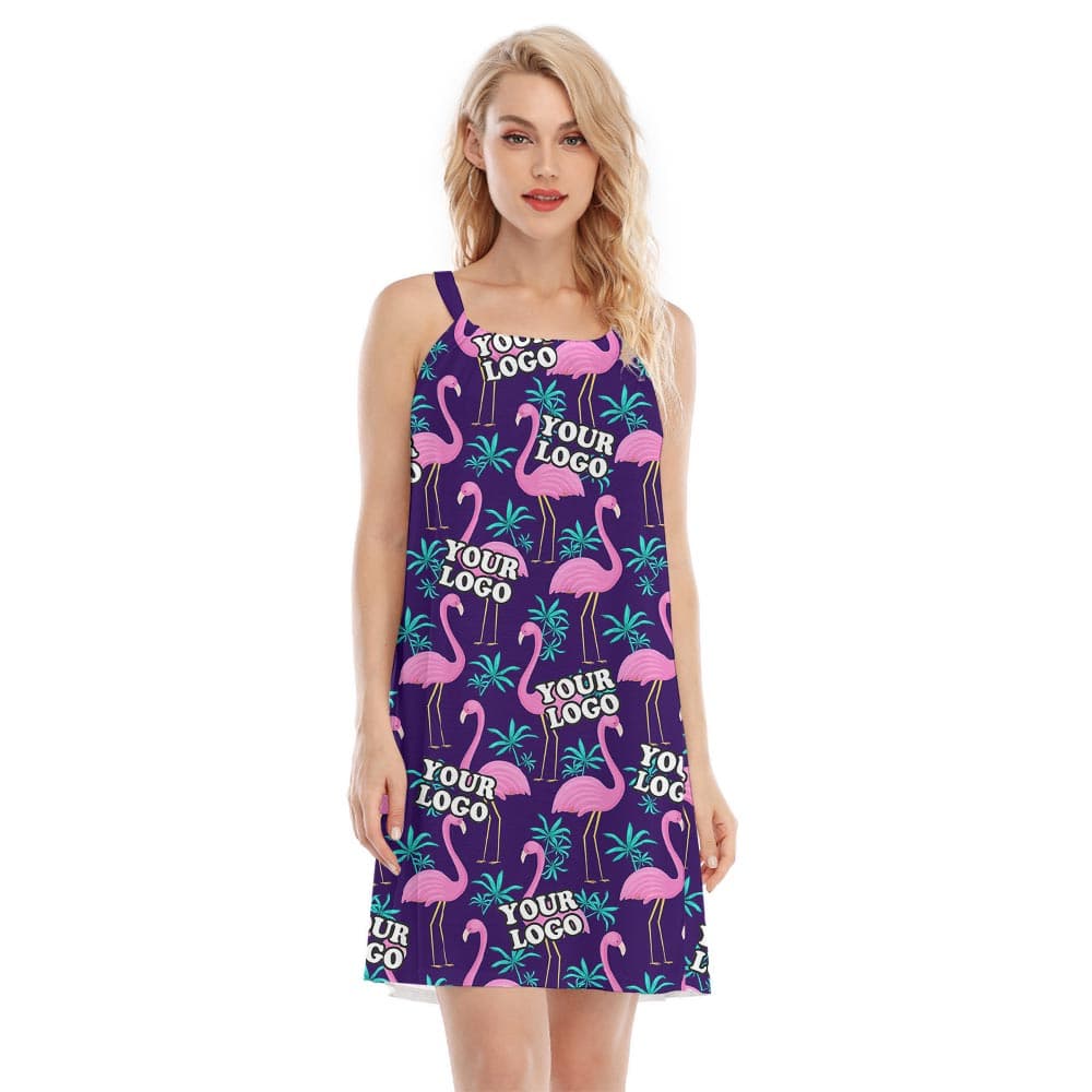 Lovely Pink Flamingo Women's Dress Customizable