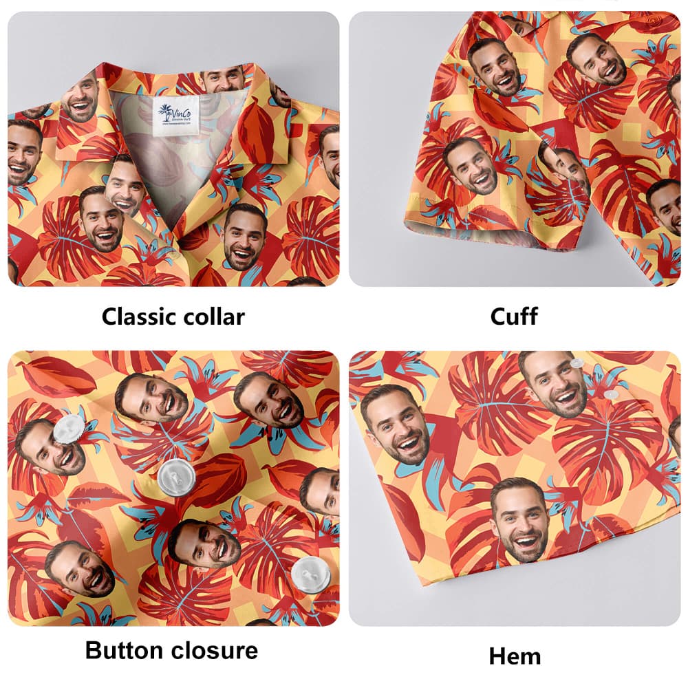 Personalized Face Tropical Hawaiian Shirts