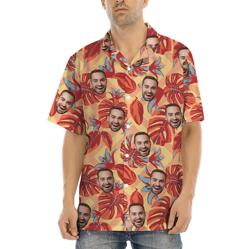 Personalized Face Tropical Hawaiian Shirts (4)