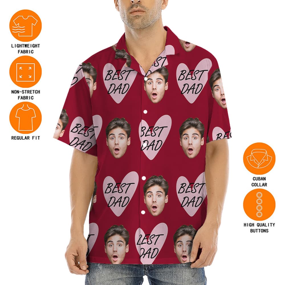 Personalized Father's Day Hawaiian Shirt With Face
