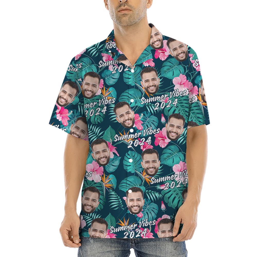 2024 Summer Vibe Tropical Shirt Custom 1-5 Faces1