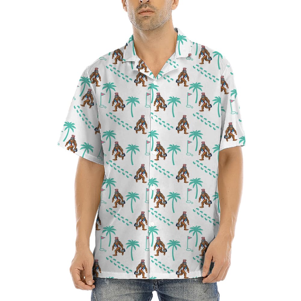 4th Of July Bigfoot Golf Hawaiian Shirt (2)