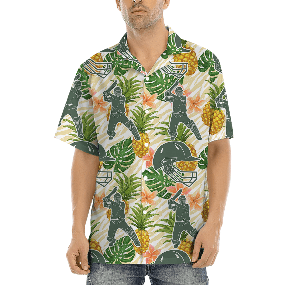 Baseball Player Pineapple Tropical Hawaiian Shirt (7)