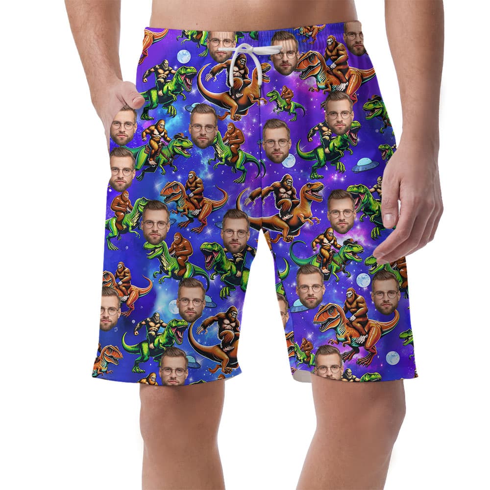 Bigfoot Dinosaur Casual Shorts With 1-5 Faces