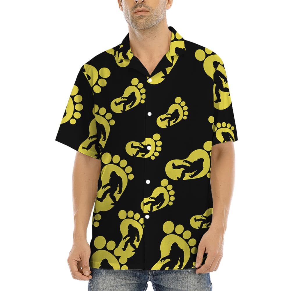 Bigfoot Hawaiian Button Up Shirt (3)