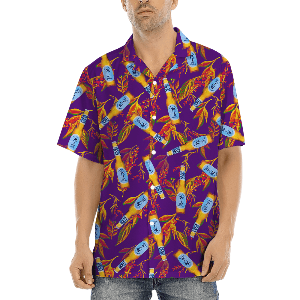 Classic Beer Tropical Purple Hawaiian Shirt (3)