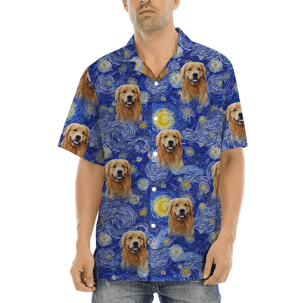 Custom Dog Face Hawaiian Shirt (1)