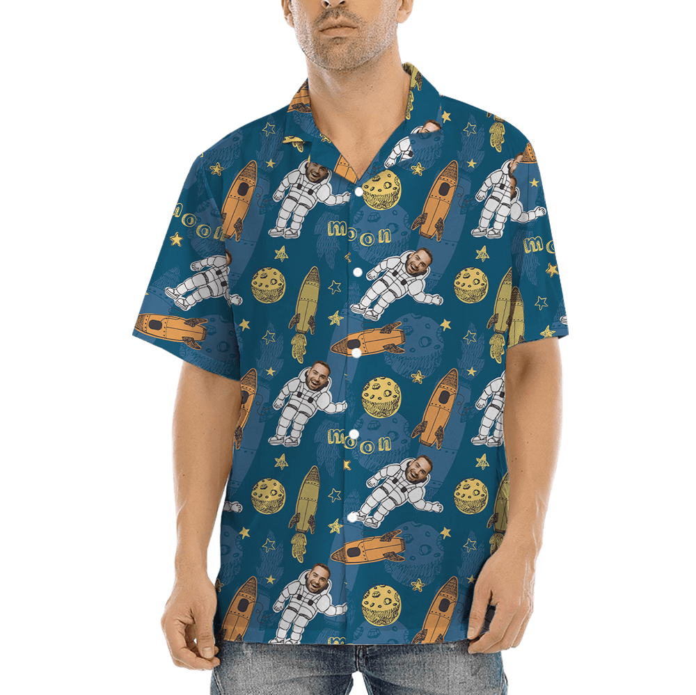 Custom Face Astronaut Hawaiian Shirt (2)