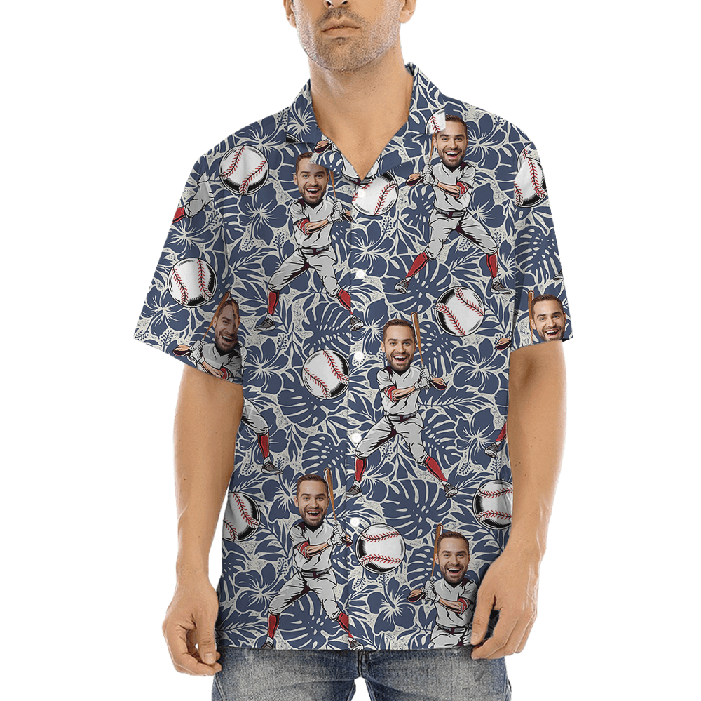 Custom Face Baseball Hawaiian Shirt (2)