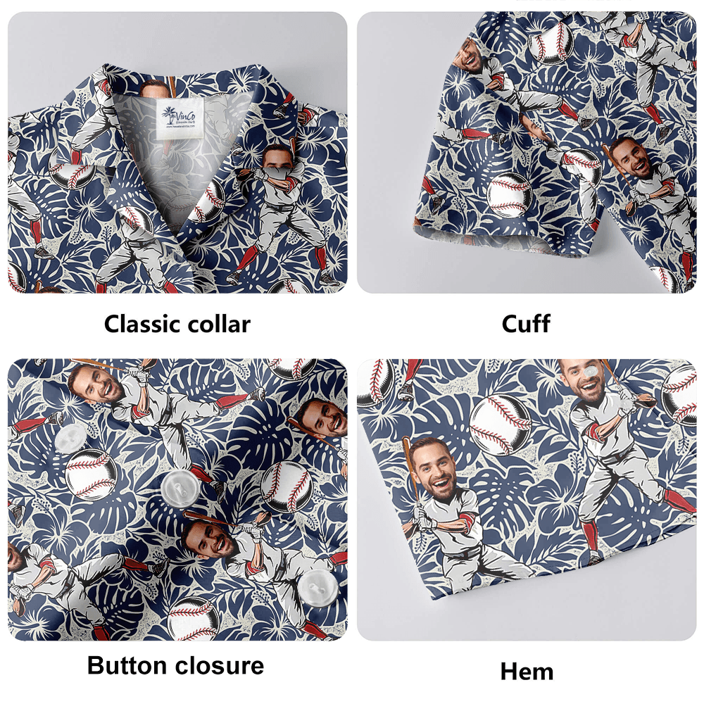 Custom Face Baseball Hawaiian Shirt