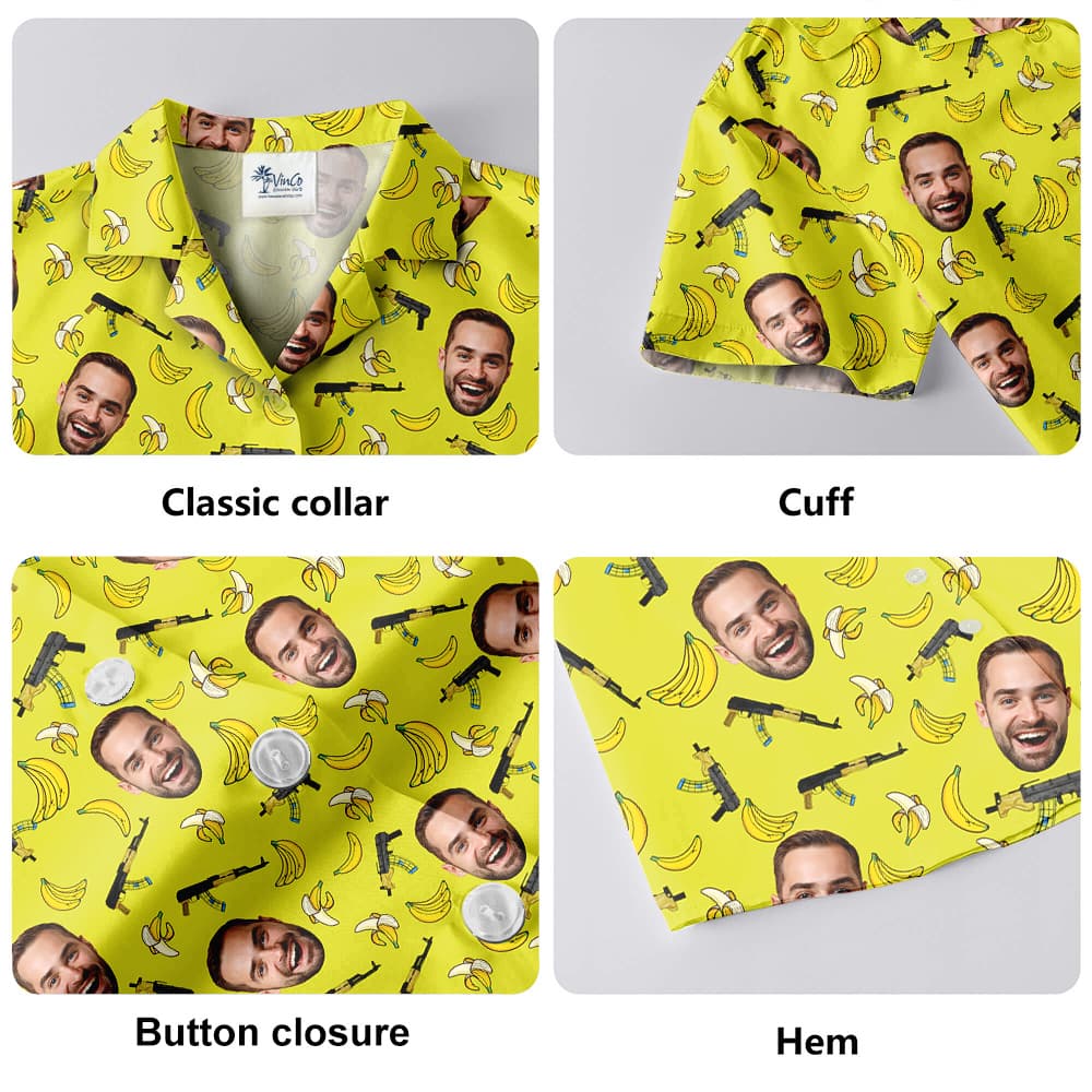 Custom Face Tactical Banana Hawaiian Shirt