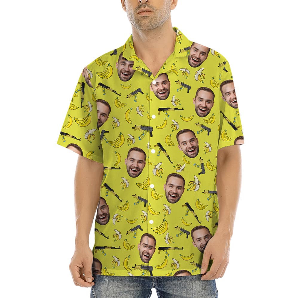 Custom Face Tactical Banana Hawaiian Shirt (3)