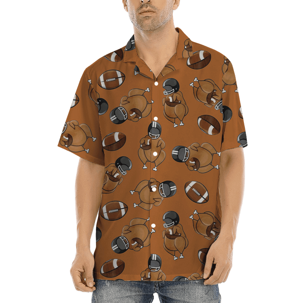 Funny Chicken Football Hawaiian Shirt (4)