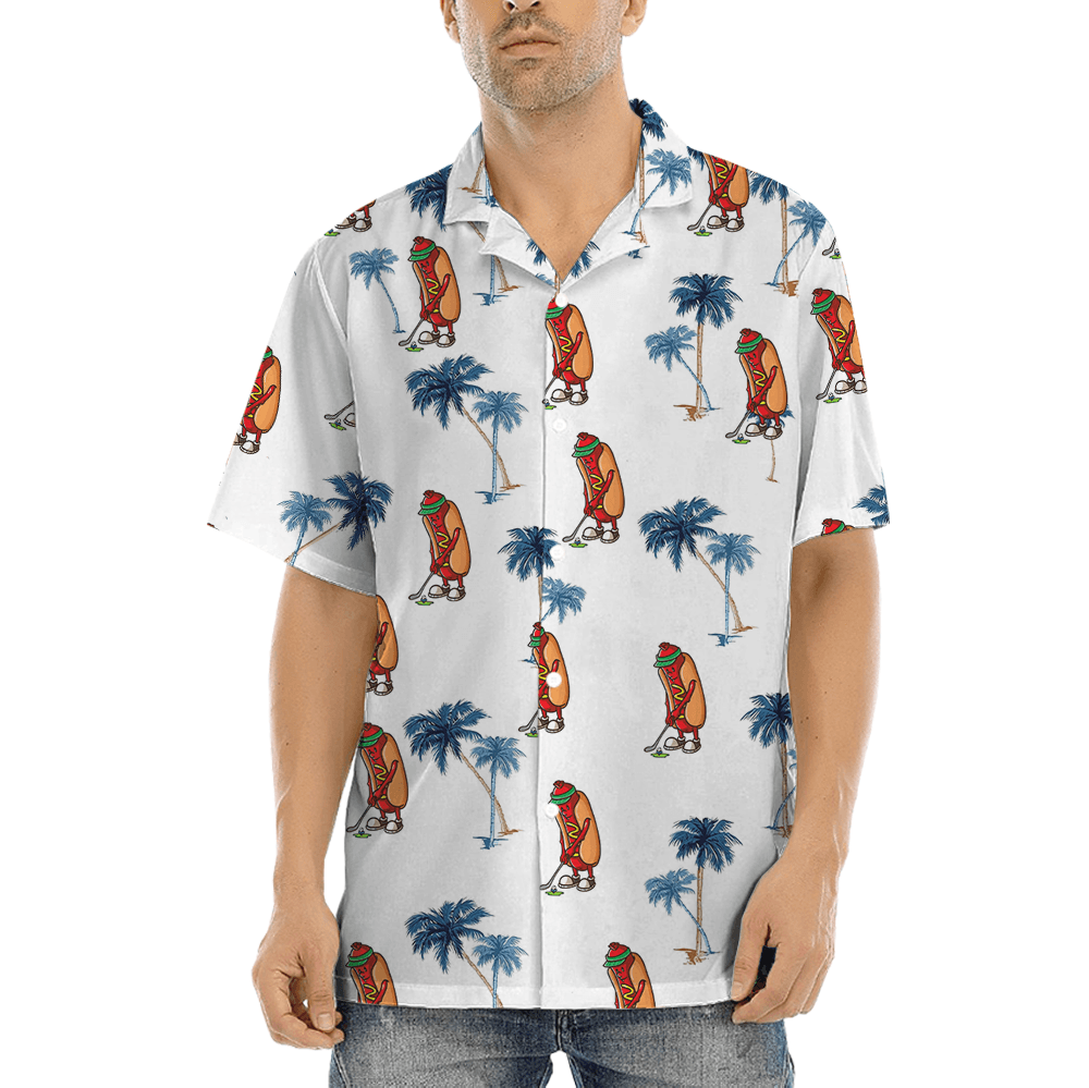 Funny Hotdog Golf Hawaiian Shirt (1)