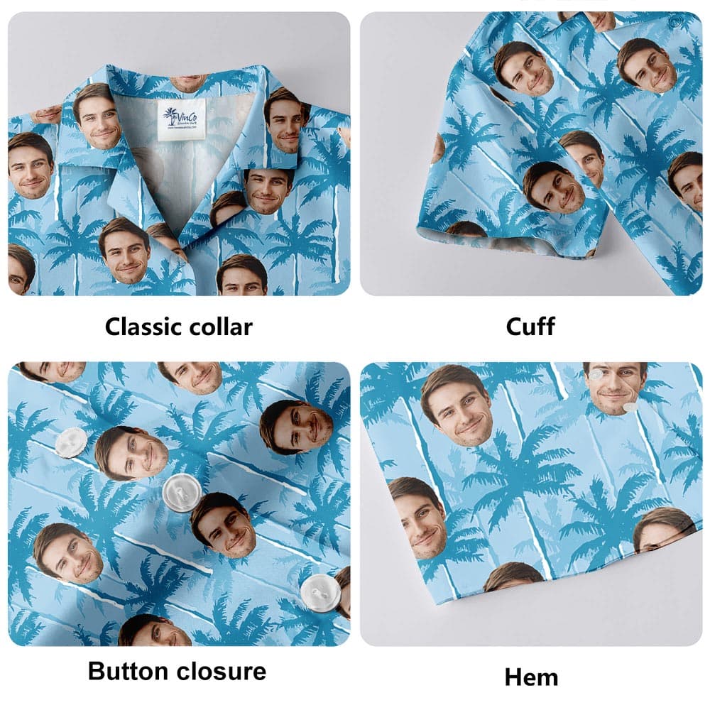 Hawaiian Shirt With 1-5 Pictures On Them details of style
