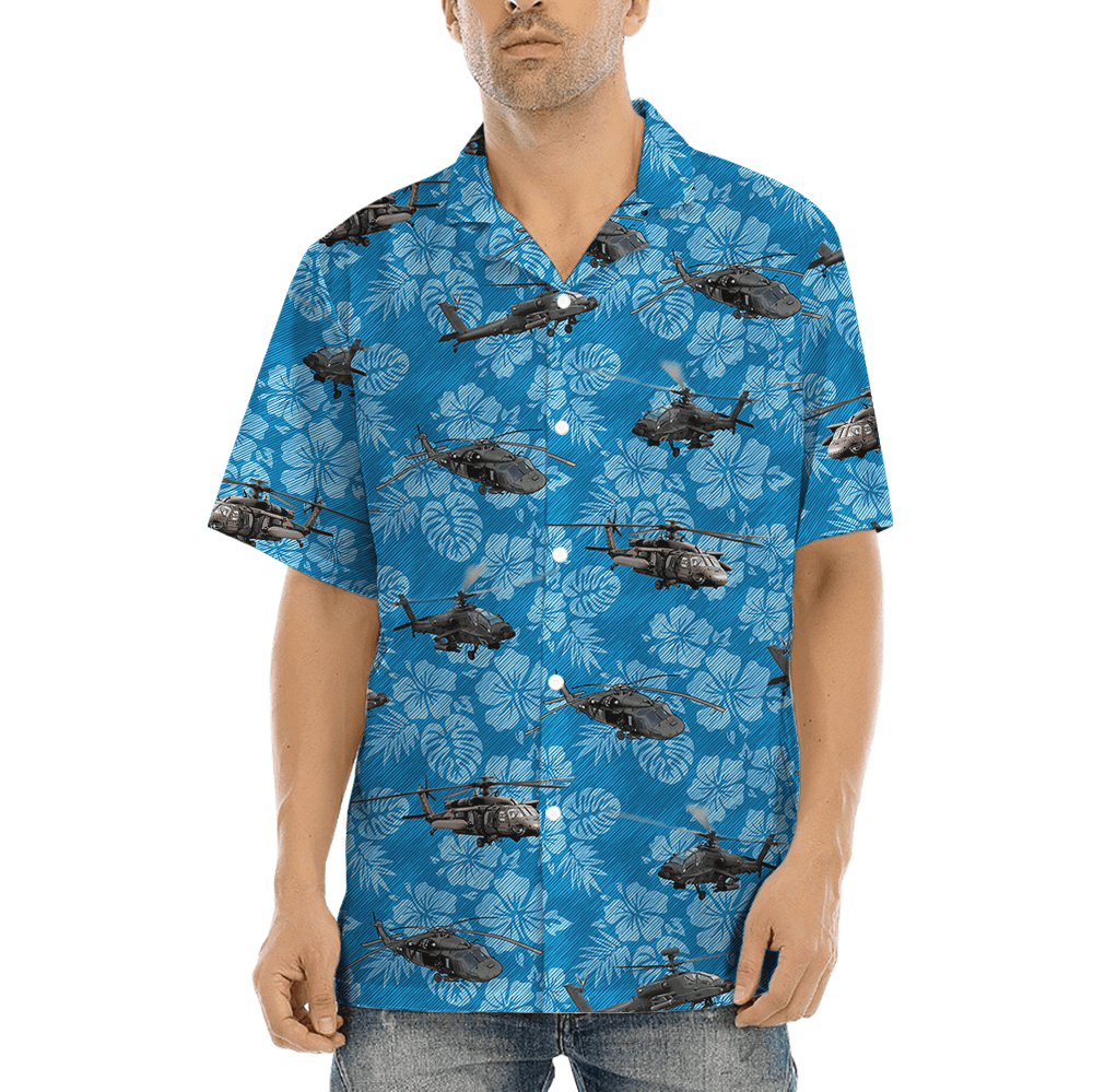 Helicopter Floral Hawaiian Shirt (2)