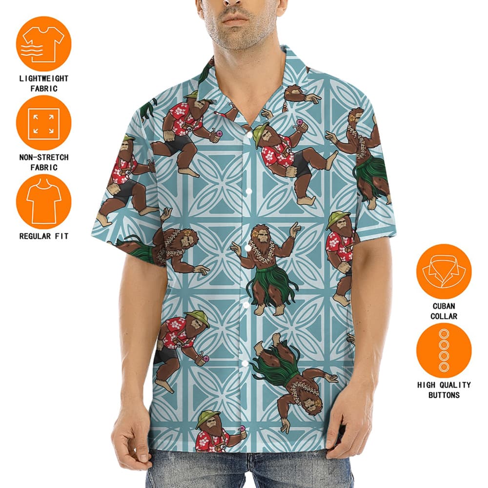 Hula Bigfoot Hawaiian Shirt