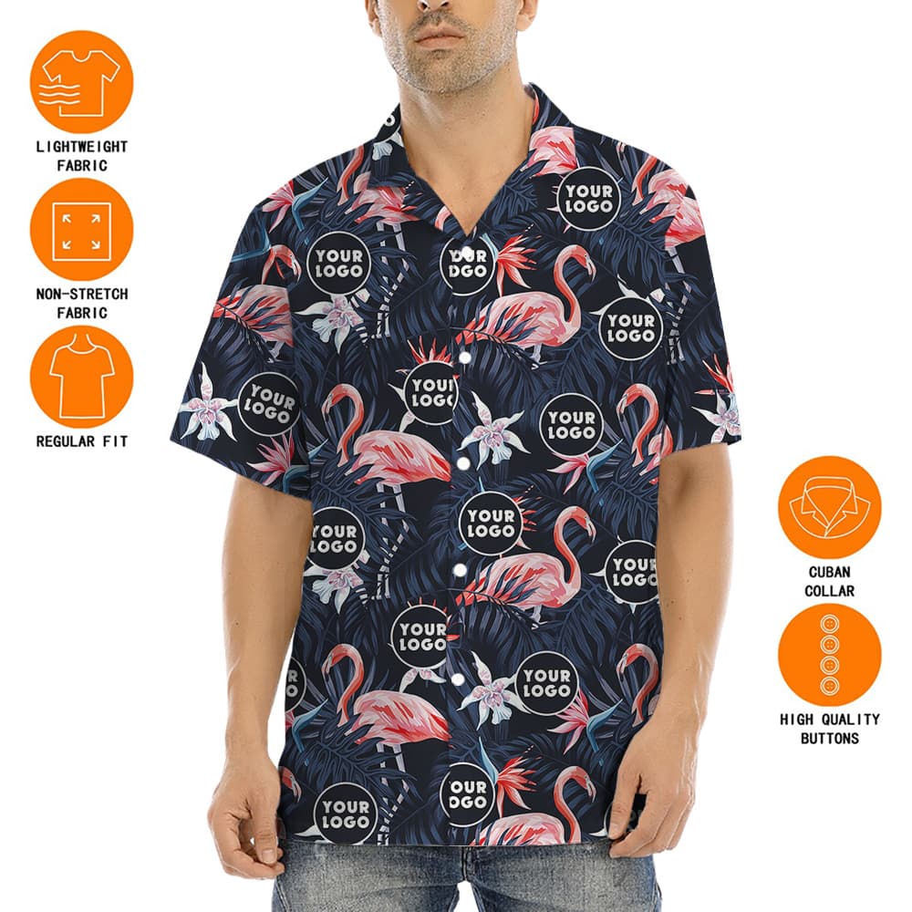 Matching Team Hawaiian Shirt Flamingo Theme7