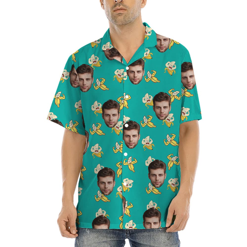 Muscle Banana Funny Hawaiian Shirt With 1-5 Faces