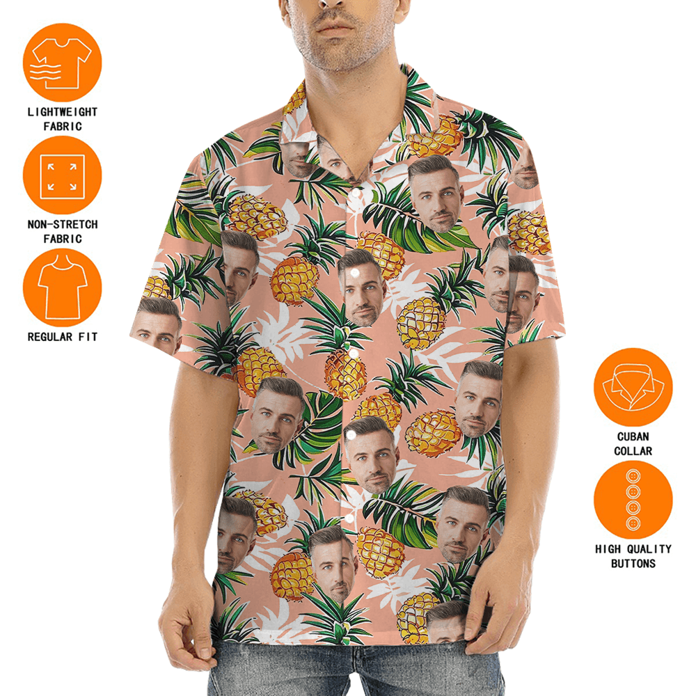 Pineapple Custom Face Aloha Shirt