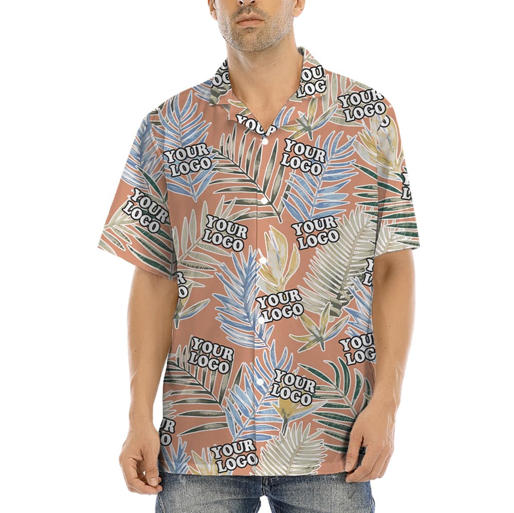 Pink Leaves Theme Hula Shirt Custom 1-5 Pictures1