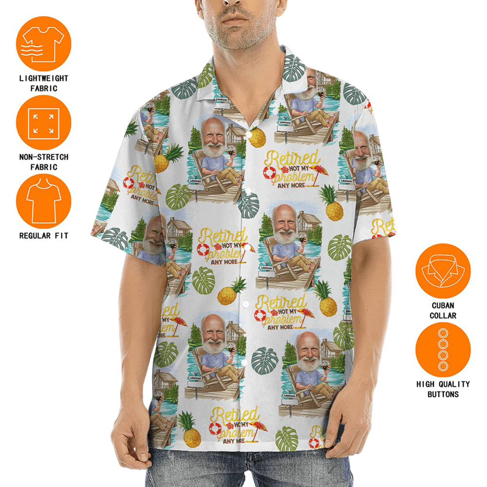 Retirement Gift Ideas Custom Face Hawaiian Shirt