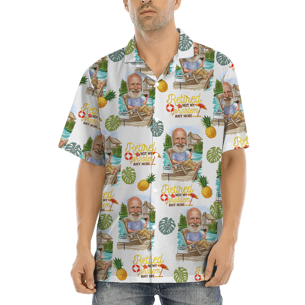 Retirement Gift Ideas Custom Face Hawaiian Shirt (2)