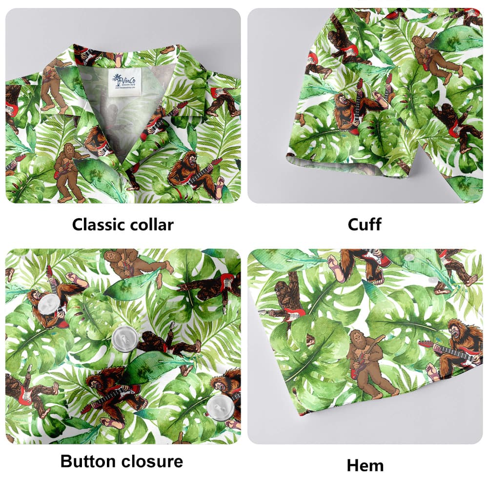 Rock And Roll Bigfoot Tropical Hawaiian Shirt
