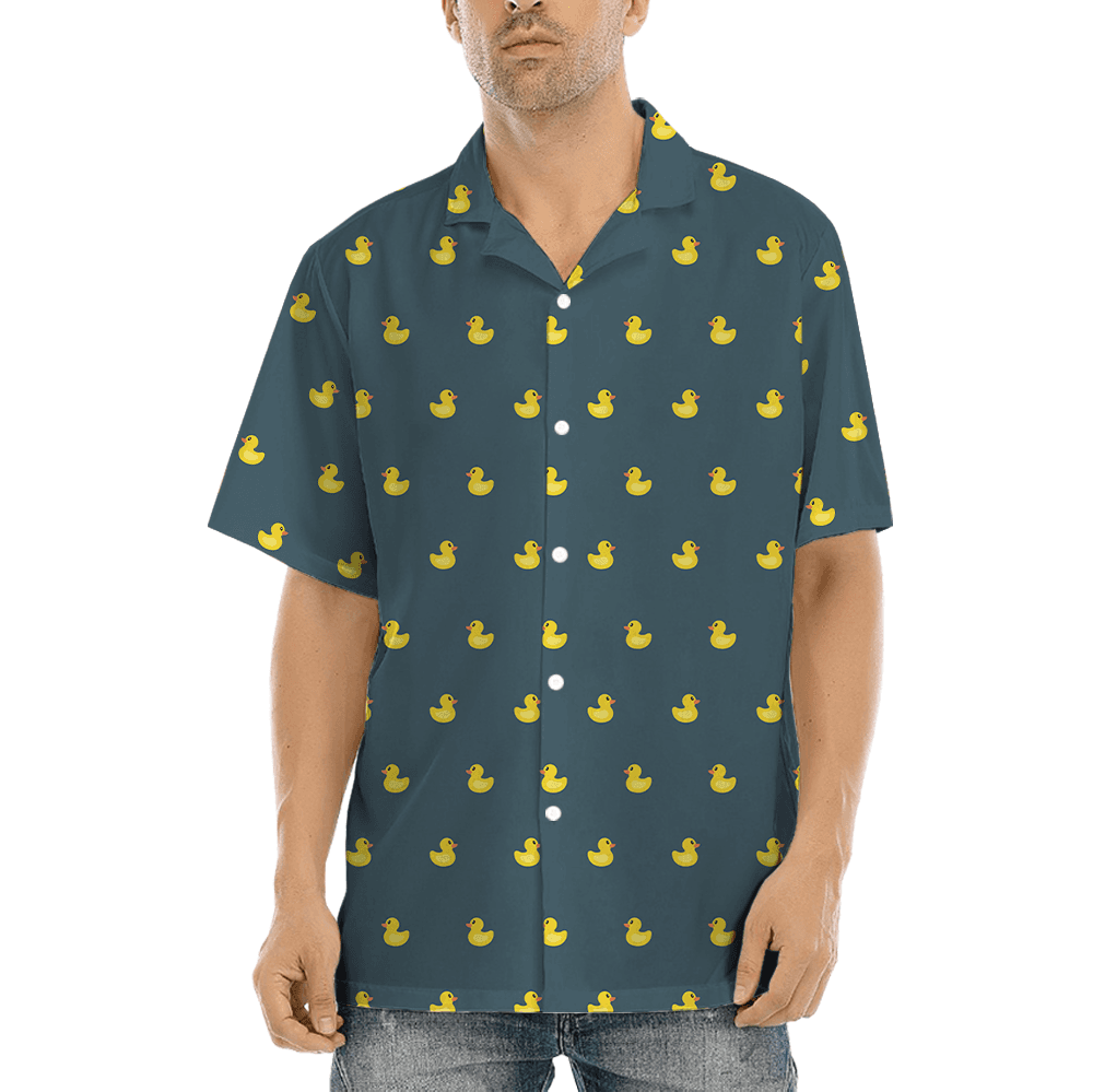Rubber Duck Hawaiian Button Up Shirt (2)