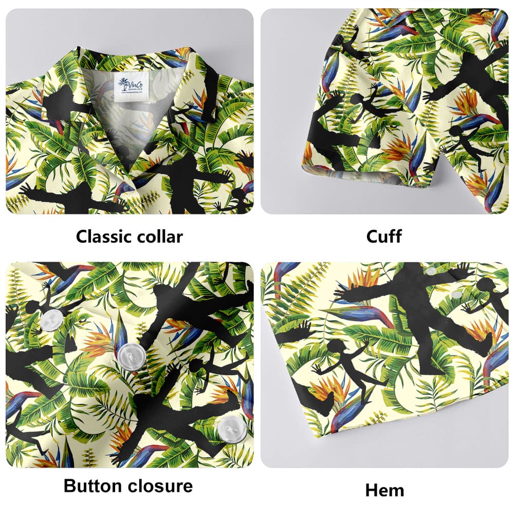 Sasquatch And Alien Tropical Hawaiian Shirt