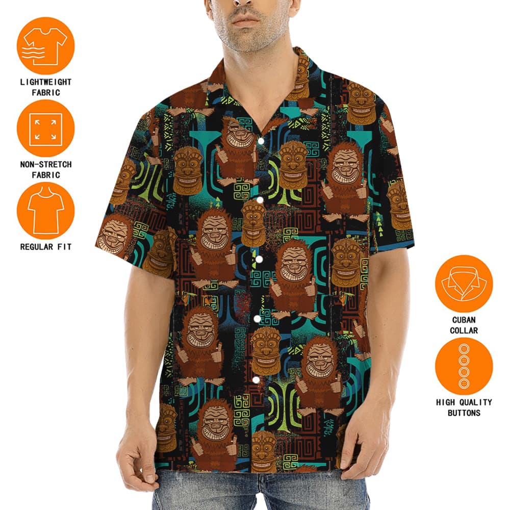 Tiki Bigfoot Vintage Aloha Shirt