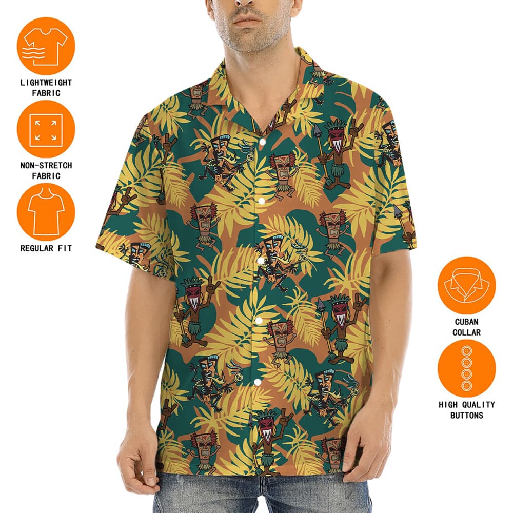 Tribal Tiki Man Tropical Hawaiian Shirt