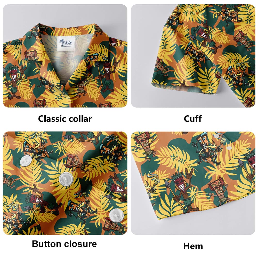 Tribal Tiki Man Tropical Hawaiian Shirt