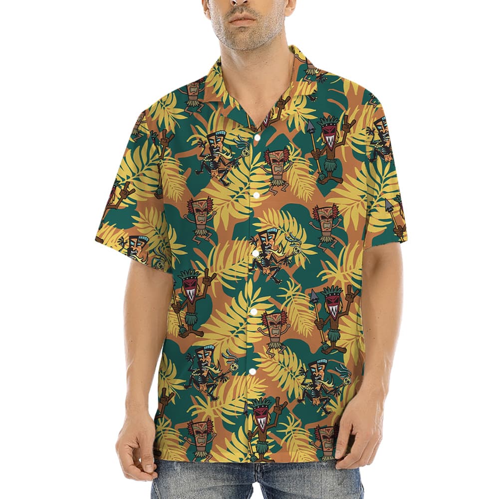 Tribal Tiki Man Tropical Hawaiian Shirt (7)