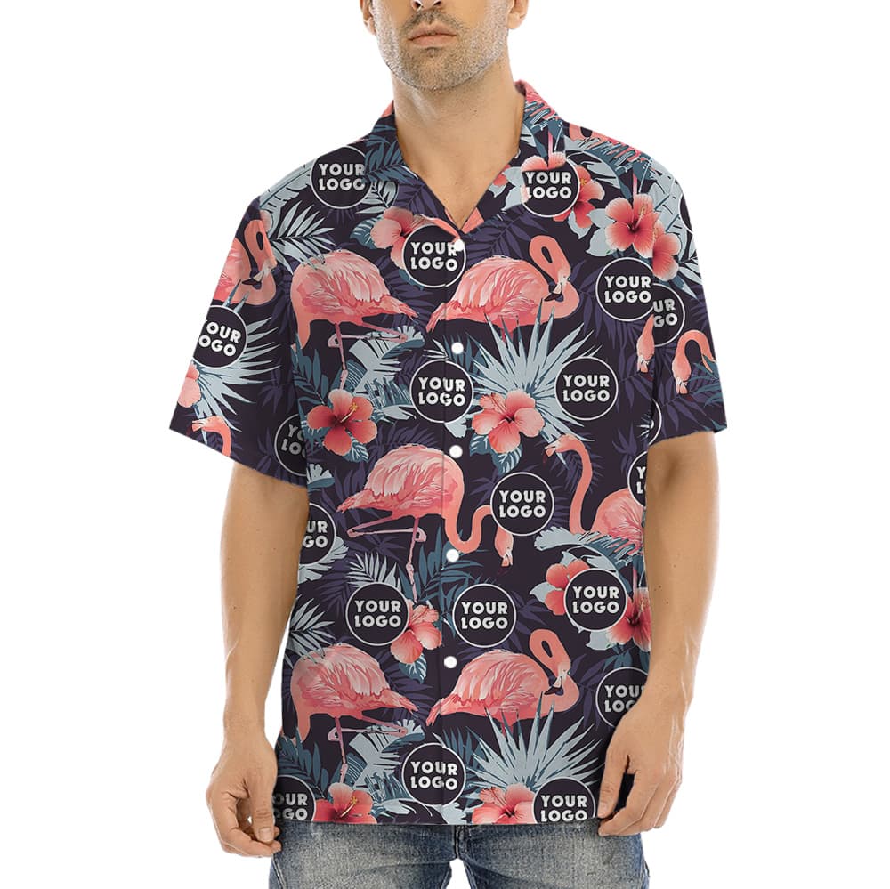 Tropical Flamingo Custom Face Hawaiian Shirt