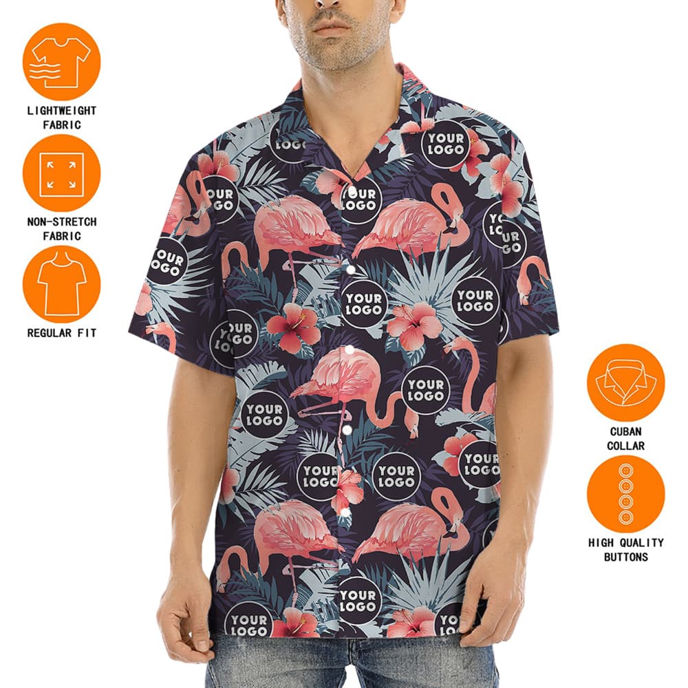 Tropical Flamingo Custom Face Hawaiian Shirt7