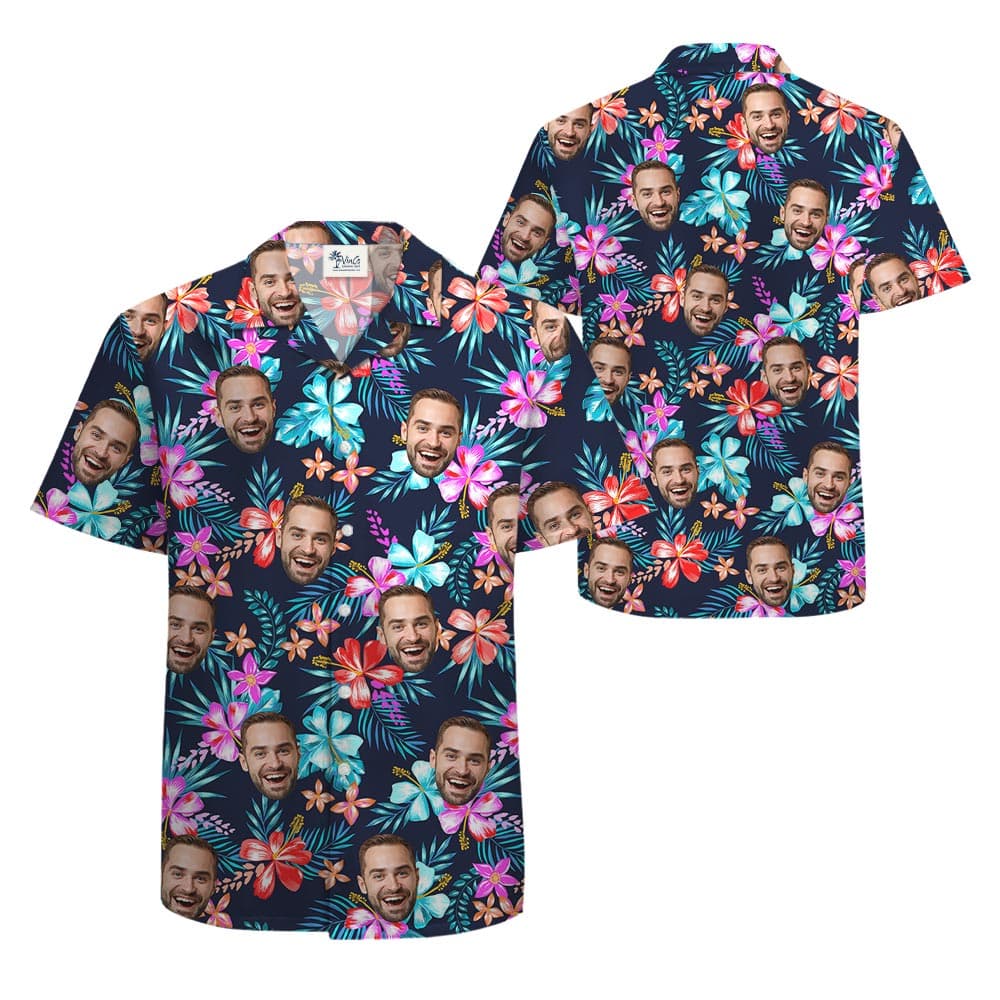 Vintage Mens Tropical Shirts With 1-5 Faces