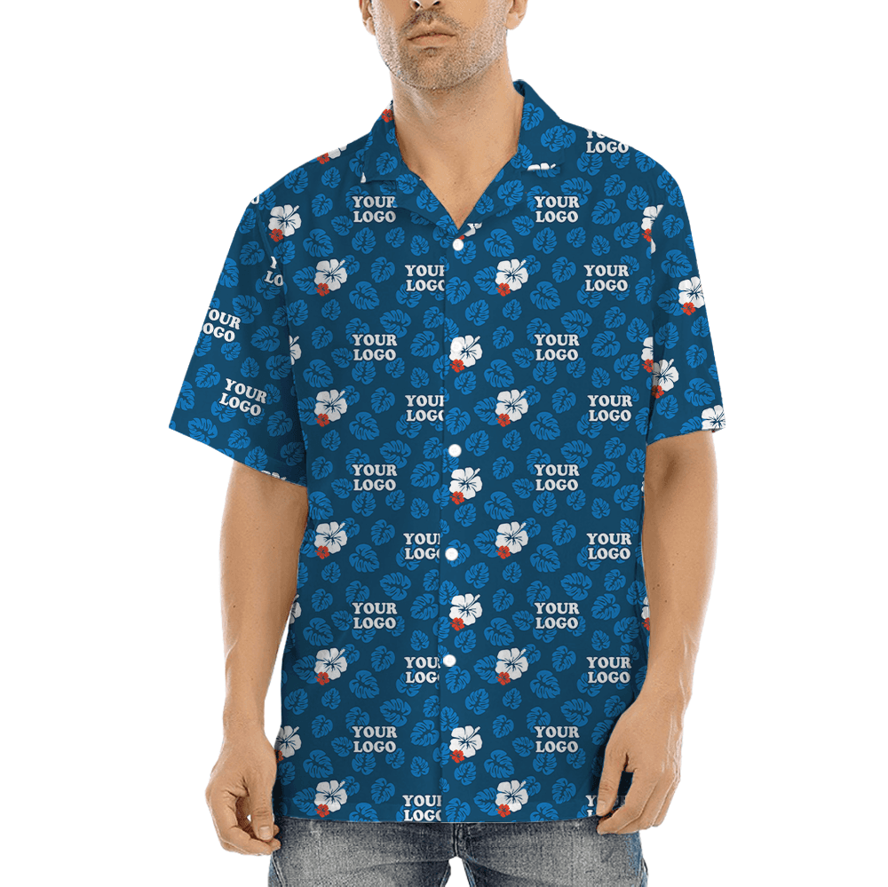Company Uniform Custom Logo Hawaiian Shirt (2)
